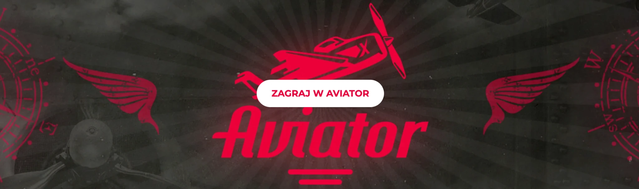 Interfejs graficzny gry Aviator w ciemnym motywie